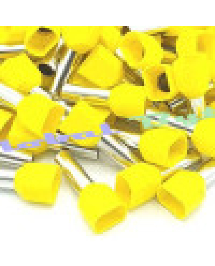 Crimp Terminal for 3.5 to 6Sq mm Wire (Pack of 100pce)  (Yellow)